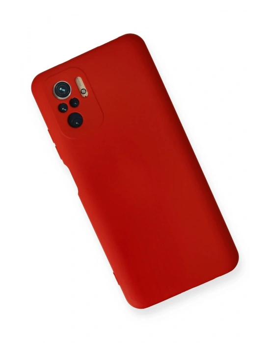 Newface Xiaomi Redmi Note 10 Kılıf Nano içi Kadife Silikon - Kırmızı