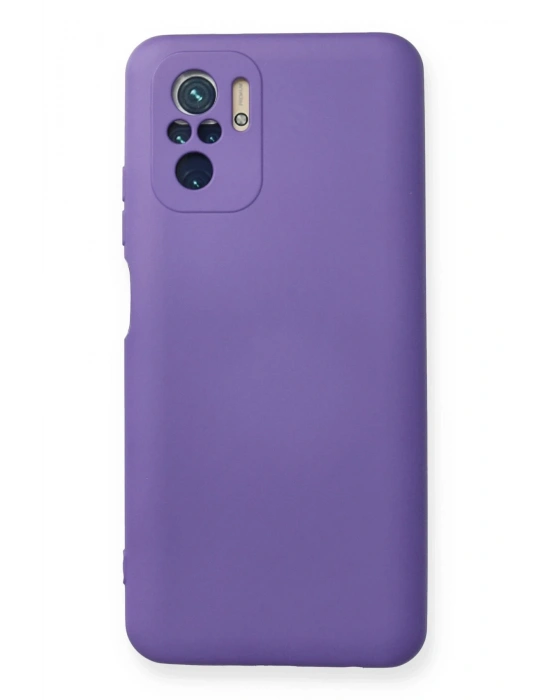 Newface Xiaomi Redmi Note 10 Kılıf Nano içi Kadife Silikon - Mor
