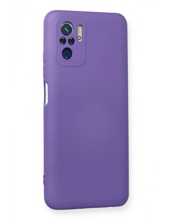 Newface Xiaomi Redmi Note 10 Kılıf Nano içi Kadife Silikon - Mor