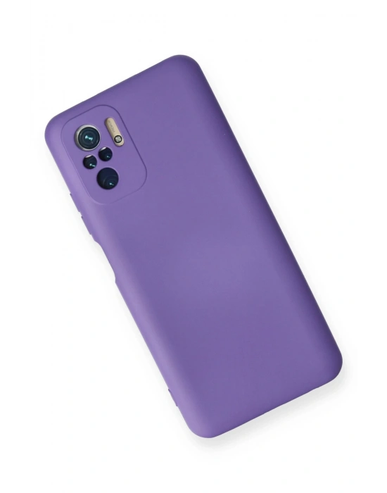 Newface Xiaomi Redmi Note 10 Kılıf Nano içi Kadife Silikon - Mor
