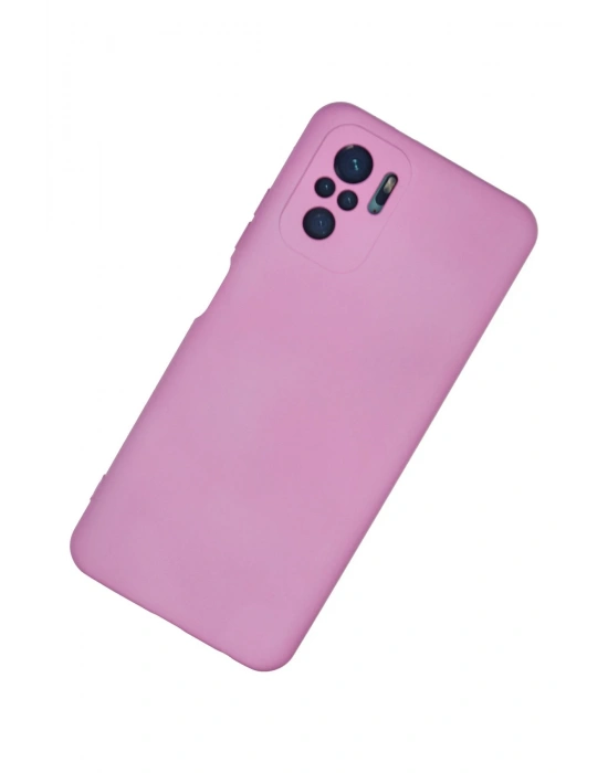 Newface Xiaomi Redmi Note 10 Kılıf Nano içi Kadife Silikon - Pembe