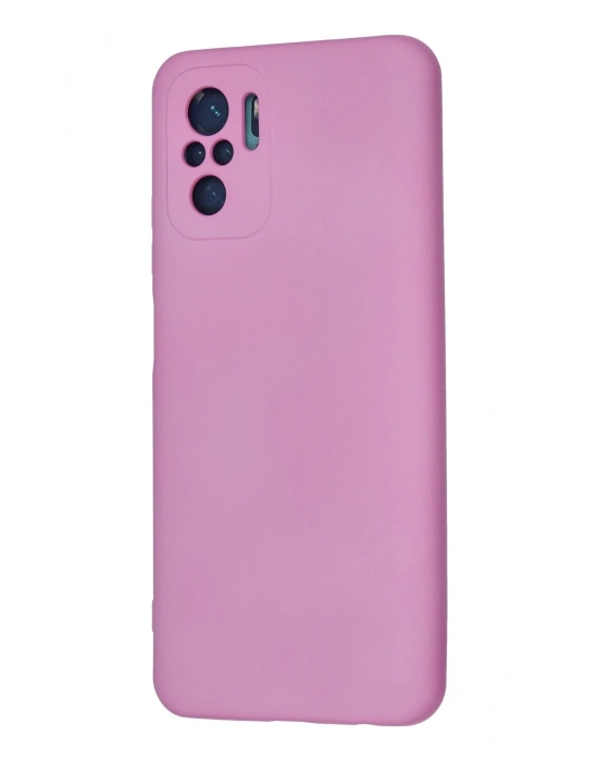 Newface Xiaomi Redmi Note 10 Kılıf Nano içi Kadife Silikon - Pembe