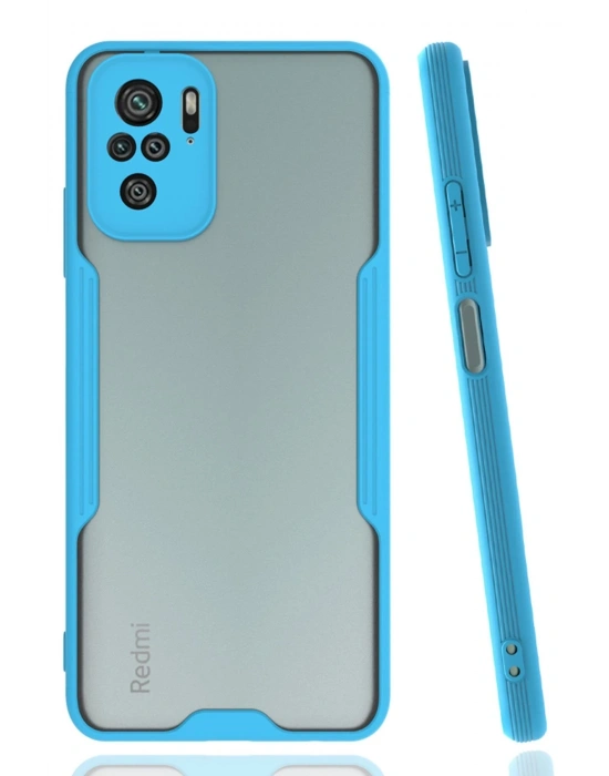 Newface Xiaomi Redmi Note 10 Kılıf Platin Silikon - Mavi