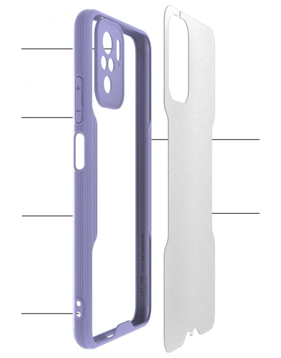 Newface Xiaomi Redmi Note 10 Kılıf Platin Silikon - Mavi