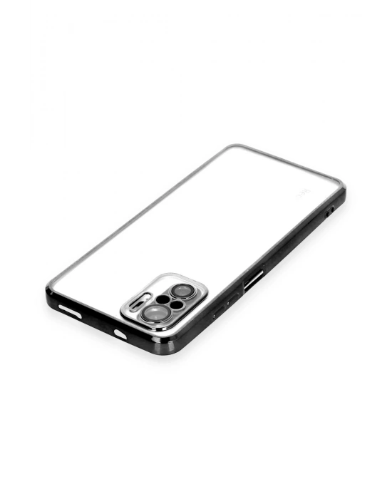 Newface Xiaomi Redmi Note 10 Kılıf Razer Lensli Silikon - Siyah