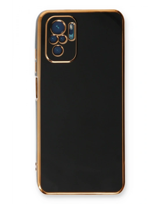 Newface Xiaomi Redmi Note 10 Kılıf Volet Silikon - Siyah