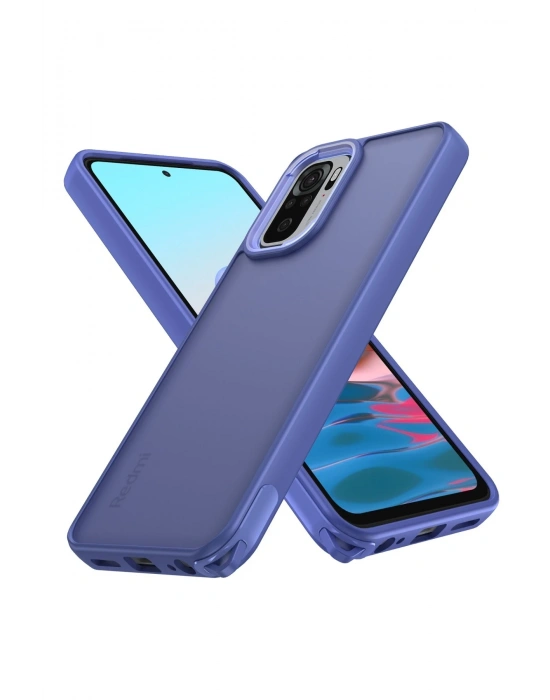 Newface Xiaomi Redmi Note 10 Pro Kılıf Elegant Kapak - Açık Mavi