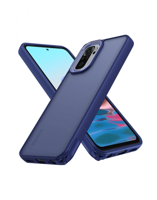 Newface Xiaomi Redmi Note 10 Pro Kılıf Elegant Kapak - Lacivert