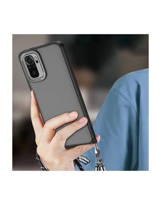 Newface Xiaomi Redmi Note 10 Pro Kılıf Elegant Kapak - Pudra