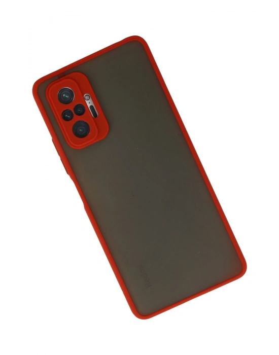 Newface Xiaomi Redmi Note 10 Pro Kılıf Montreal Silikon Kapak - Kırmızı