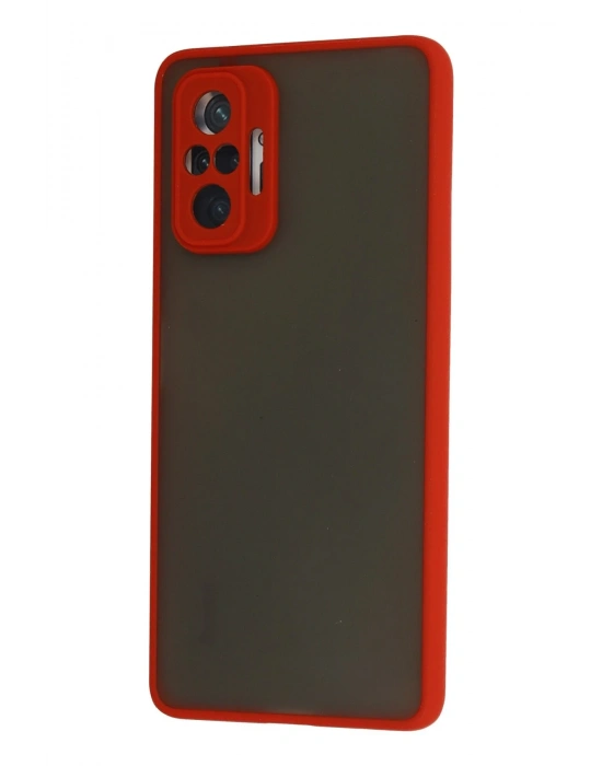 Newface Xiaomi Redmi Note 10 Pro Kılıf Montreal Silikon Kapak - Kırmızı