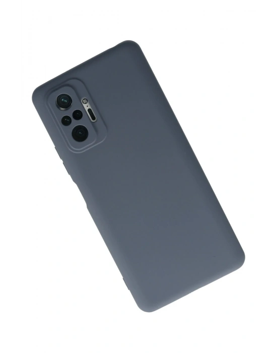 Newface Xiaomi Redmi Note 10 Pro Kılıf Nano içi Kadife Silikon - Gri