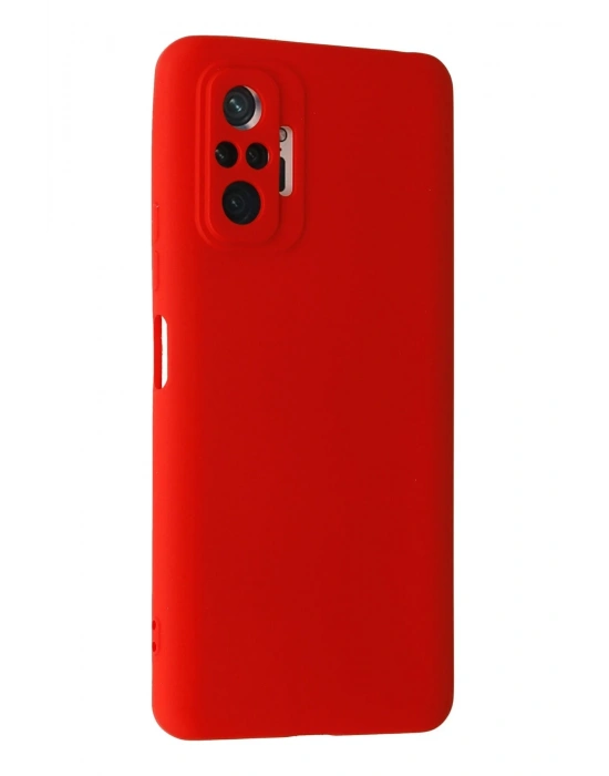 Newface Xiaomi Redmi Note 10 Pro Kılıf Nano içi Kadife Silikon - Kırmızı