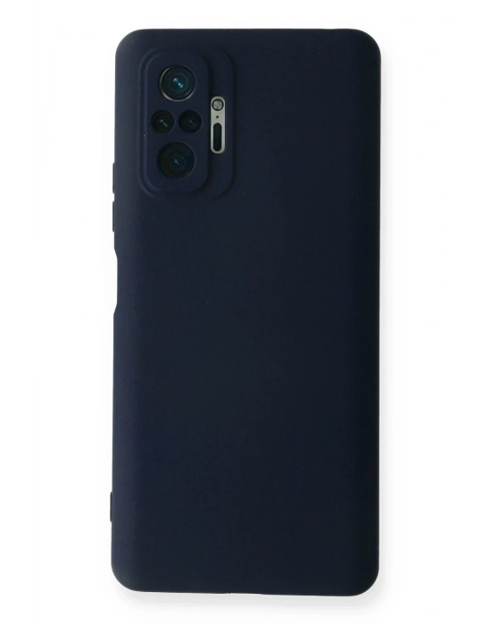 Newface Xiaomi Redmi Note 10 Pro Kılıf Nano içi Kadife Silikon - Lacivert