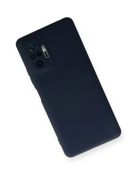 Newface Xiaomi Redmi Note 10 Pro Kılıf Nano içi Kadife Silikon - Lacivert