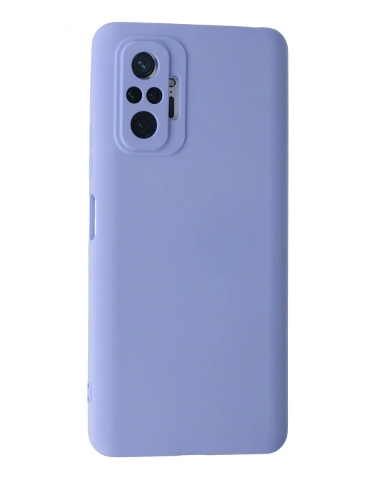Newface Xiaomi Redmi Note 10 Pro Kılıf Nano içi Kadife Silikon - Lila