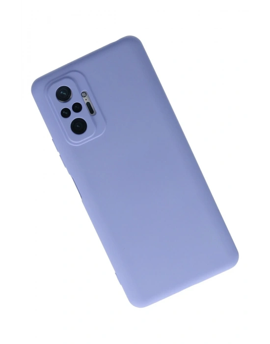 Newface Xiaomi Redmi Note 10 Pro Kılıf Nano içi Kadife Silikon - Lila