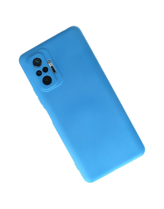 Newface Xiaomi Redmi Note 10 Pro Kılıf Nano içi Kadife Silikon - Mavi