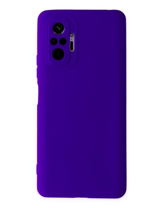 Newface Xiaomi Redmi Note 10 Pro Kılıf Nano içi Kadife Silikon - Mor