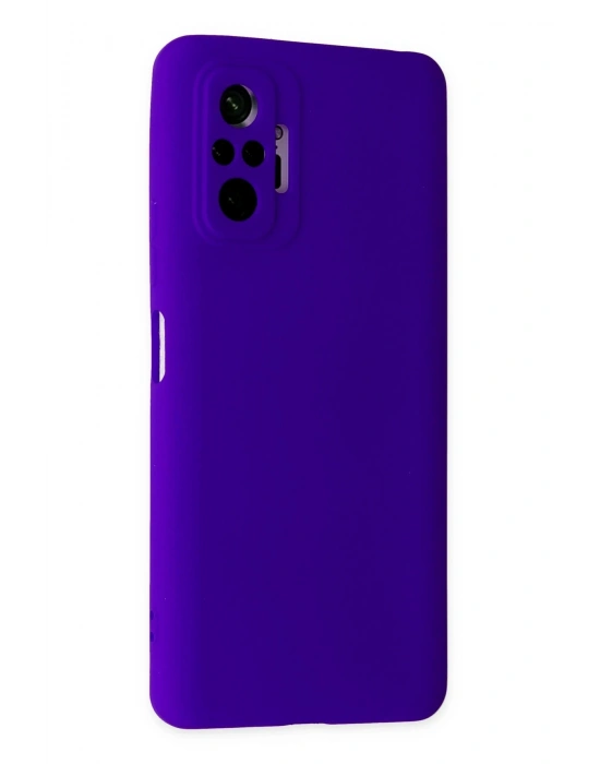 Newface Xiaomi Redmi Note 10 Pro Kılıf Nano içi Kadife Silikon - Mor