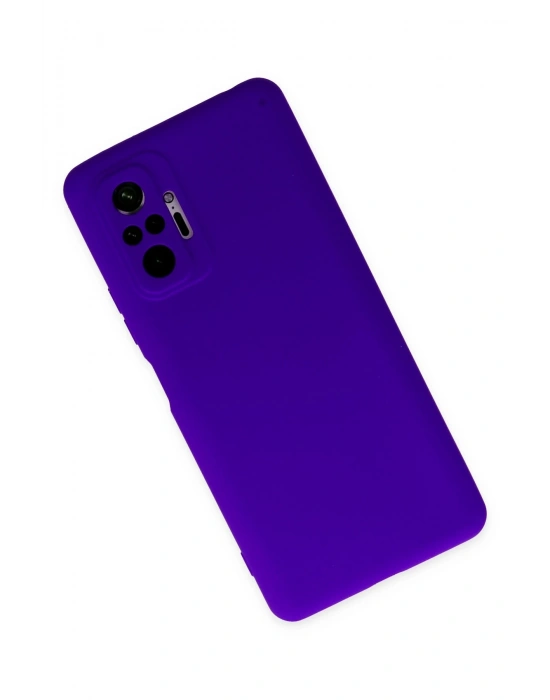 Newface Xiaomi Redmi Note 10 Pro Kılıf Nano içi Kadife Silikon - Mor