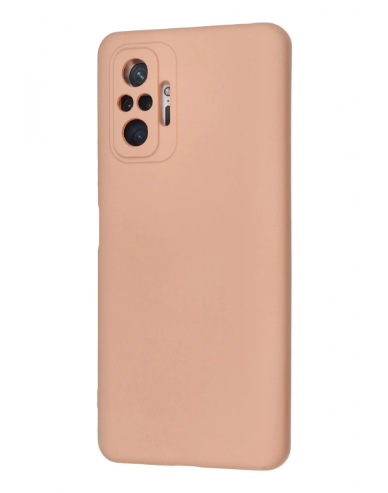 Newface Xiaomi Redmi Note 10 Pro Kılıf Nano içi Kadife Silikon - Pudra