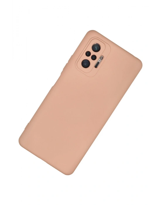 Newface Xiaomi Redmi Note 10 Pro Kılıf Nano içi Kadife Silikon - Pudra