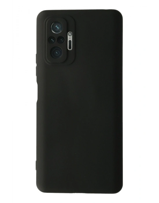 Newface Xiaomi Redmi Note 10 Pro Kılıf Nano içi Kadife Silikon - Siyah