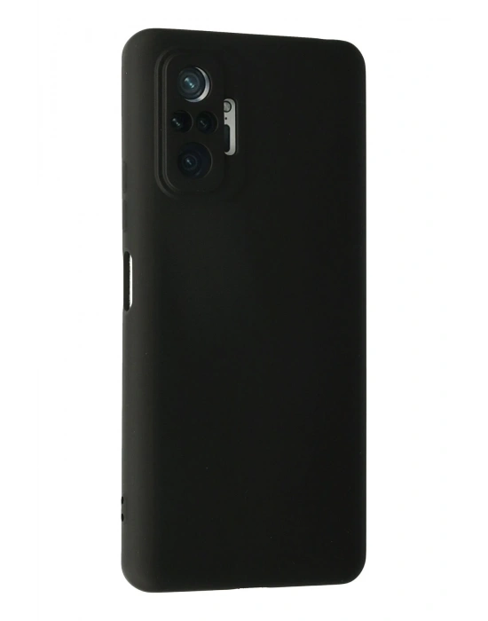 Newface Xiaomi Redmi Note 10 Pro Kılıf Nano içi Kadife Silikon - Siyah