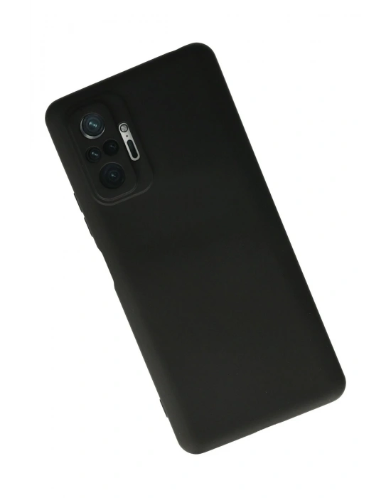 Newface Xiaomi Redmi Note 10 Pro Kılıf Nano içi Kadife Silikon - Siyah