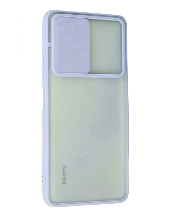 Newface Xiaomi Redmi Note 10 Pro Kılıf Palm Buzlu Kamera Sürgülü Silikon - Lila