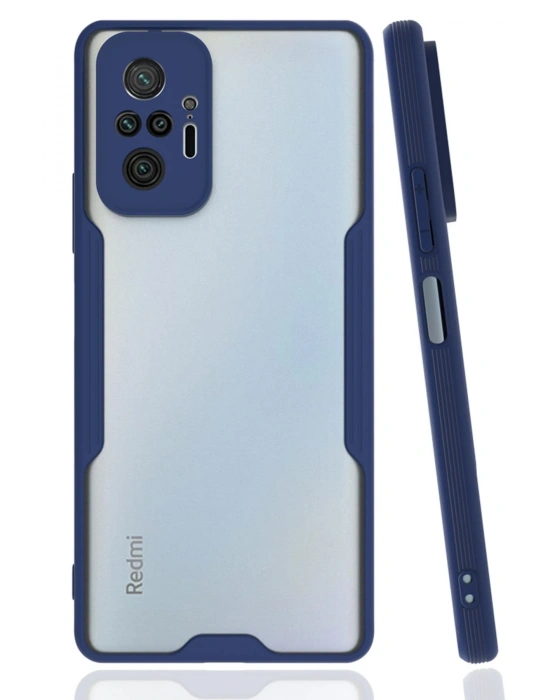 Newface Xiaomi Redmi Note 10 Pro Kılıf Platin Silikon - Lacivert