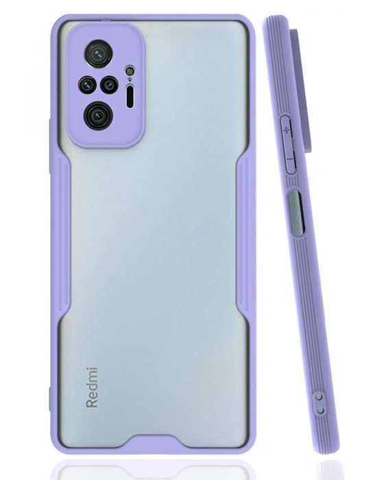 Newface Xiaomi Redmi Note 10 Pro Kılıf Platin Silikon - Lila