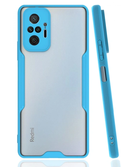 Newface Xiaomi Redmi Note 10 Pro Kılıf Platin Silikon - Mavi