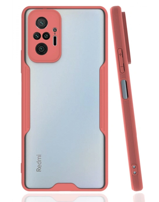 Newface Xiaomi Redmi Note 10 Pro Kılıf Platin Silikon - Pembe