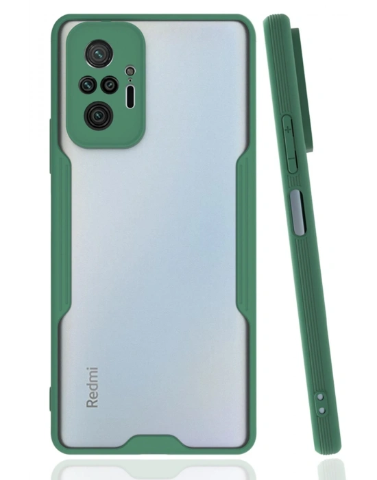 Newface Xiaomi Redmi Note 10 Pro Kılıf Platin Silikon - Yeşil