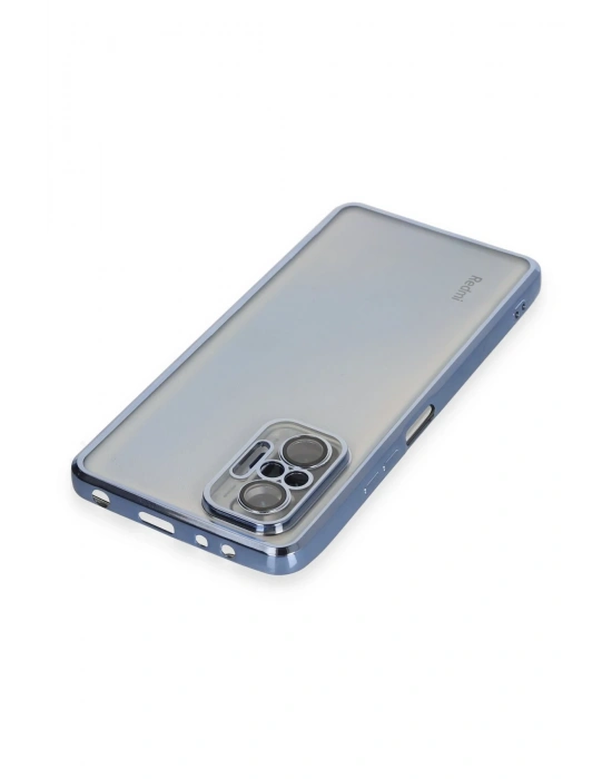 Newface Xiaomi Redmi Note 10 Pro Kılıf Razer Lensli Silikon - Açık Mavi