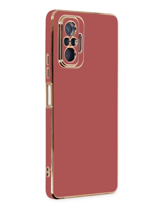 Newface Xiaomi Redmi Note 10 Pro Kılıf Volet Silikon - Kırmızı