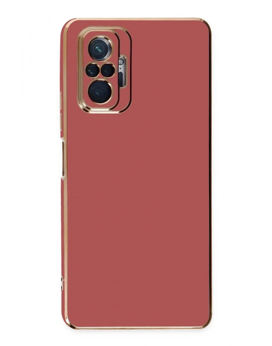 Newface Xiaomi Redmi Note 10 Pro Kılıf Volet Silikon - Kırmızı