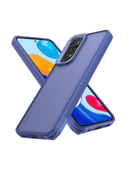 Newface Xiaomi Redmi Note 11 Kılıf Elegant Kapak - Açık Mavi