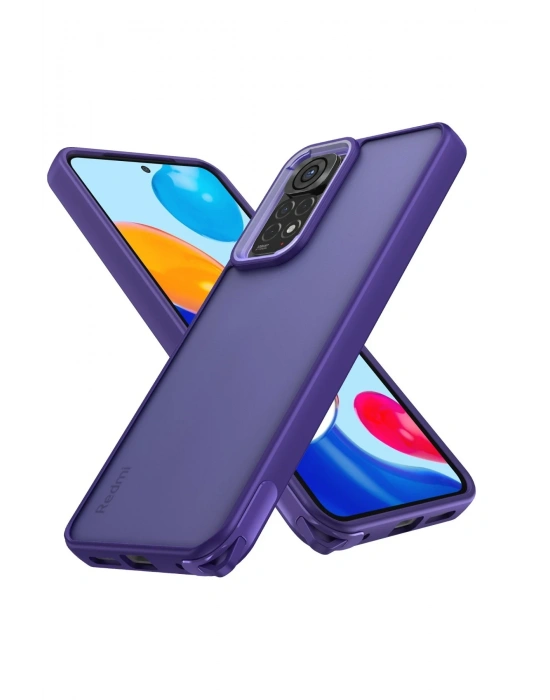 Newface Xiaomi Redmi Note 11 Kılıf Elegant Kapak - Derin Mor