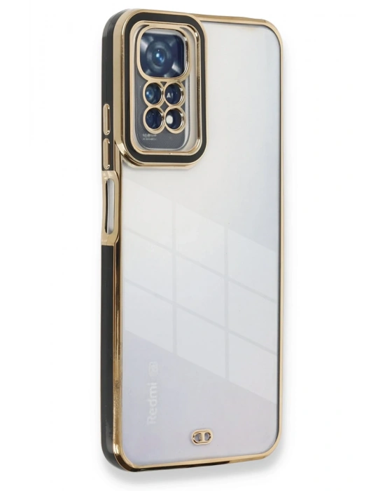 Newface Xiaomi Redmi Note 11 Kılıf Liva Lens Silikon - Siyah