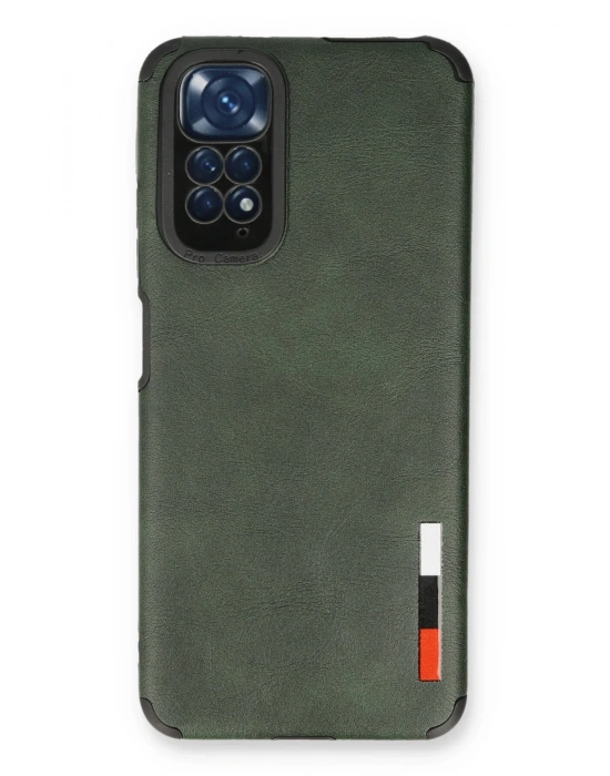 Newface Xiaomi Redmi Note 11 Kılıf Loop Deri Silikon - Yeşil