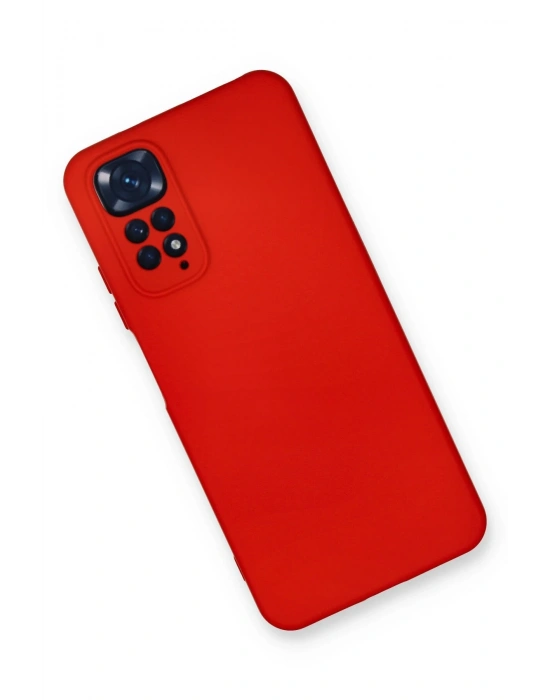 Newface Xiaomi Redmi Note 11 Kılıf Nano içi Kadife Silikon - Kırmızı