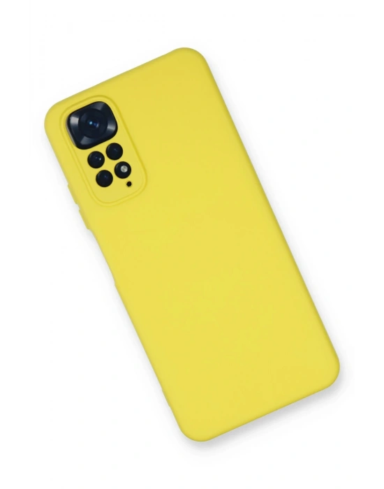Newface Xiaomi Redmi Note 11 Kılıf Nano içi Kadife Silikon - Sarı