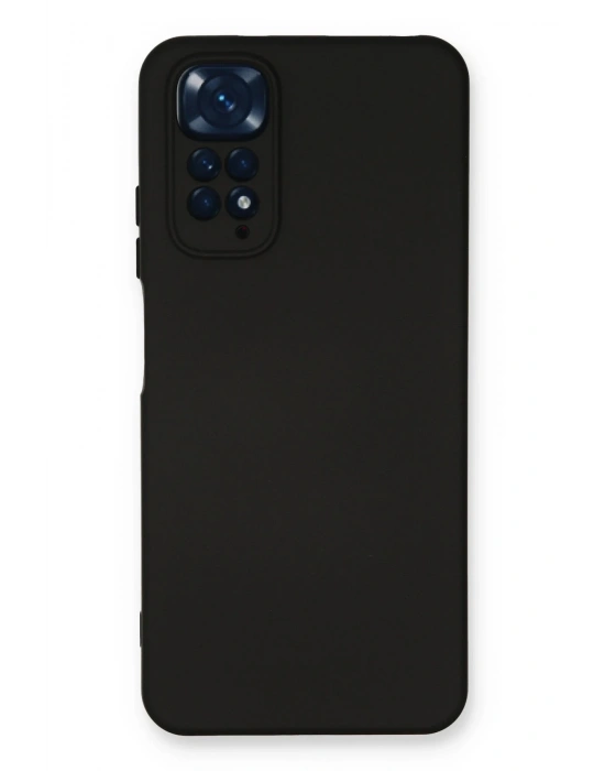 Newface Xiaomi Redmi Note 11 Kılıf Nano içi Kadife Silikon - Siyah