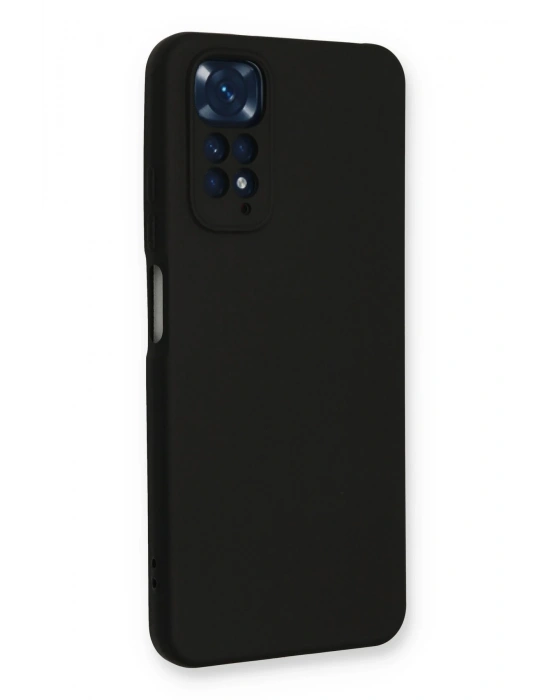 Newface Xiaomi Redmi Note 11 Kılıf Nano içi Kadife Silikon - Siyah