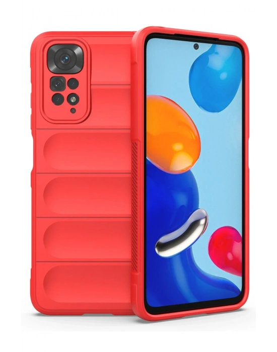 Newface Xiaomi Redmi Note 11 Kılıf Optimum Silikon - Kırmızı