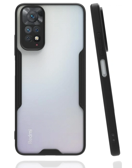 Newface Xiaomi Redmi Note 11 Kılıf Platin Silikon - Siyah