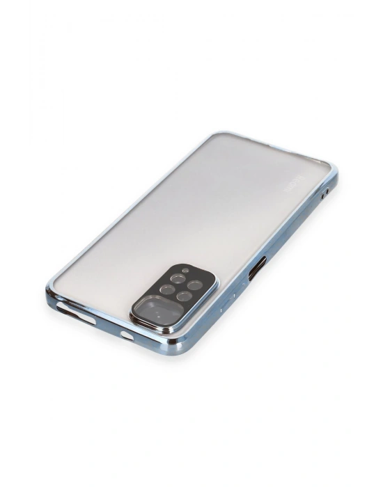 Newface Xiaomi Redmi Note 11 Kılıf Razer Lensli Silikon - Açık Mavi